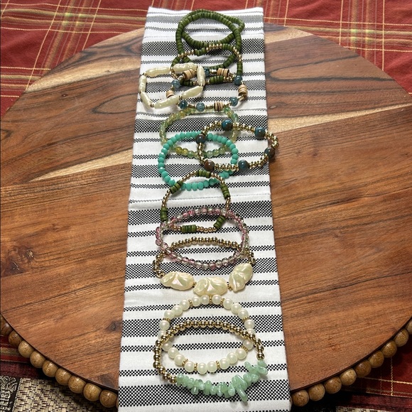 Jewelry - 13-Piece Bohemian Style Multi-Colored Stacking Layering Stretch Bracelets NEW
